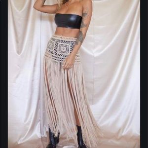 Crocket and fringe cover-up